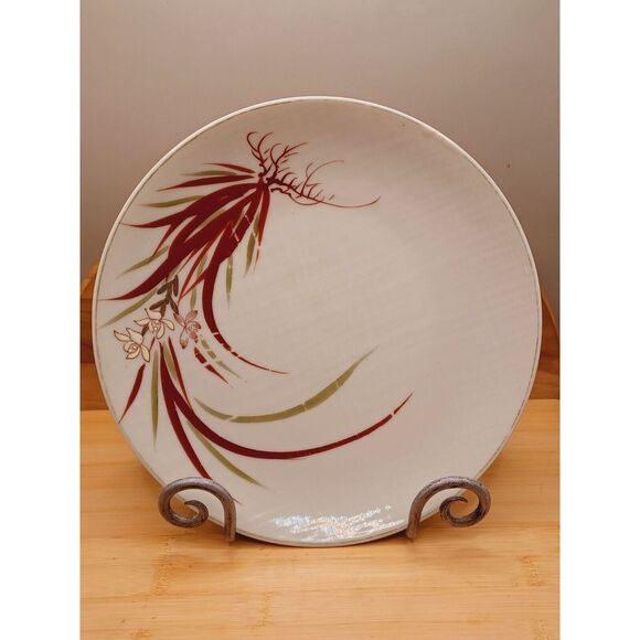 Vintage Japanese "Bamboo, Flower Blossoms" Fine China 10" Set of 3 Plates - Picture 10 of 16